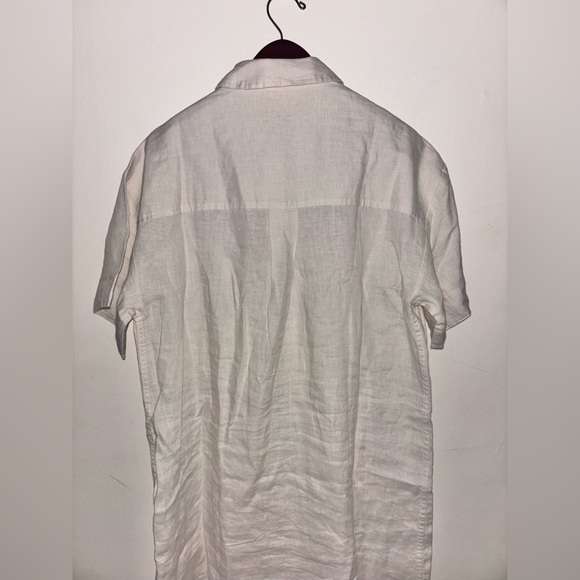 NWT J.Crew Utility shirtdress in linen Size Medium in Natural Off-White Resort - Picture 9 of 14